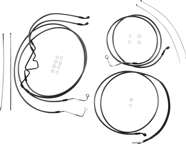 Magnum Shielding 487928 Black Pearl Designer Handlebar Installation Kit - 17-20