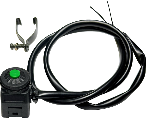 K&S Technologies 12-0106G-WP Momentary Switch - 7/8" - Green Button - Universal