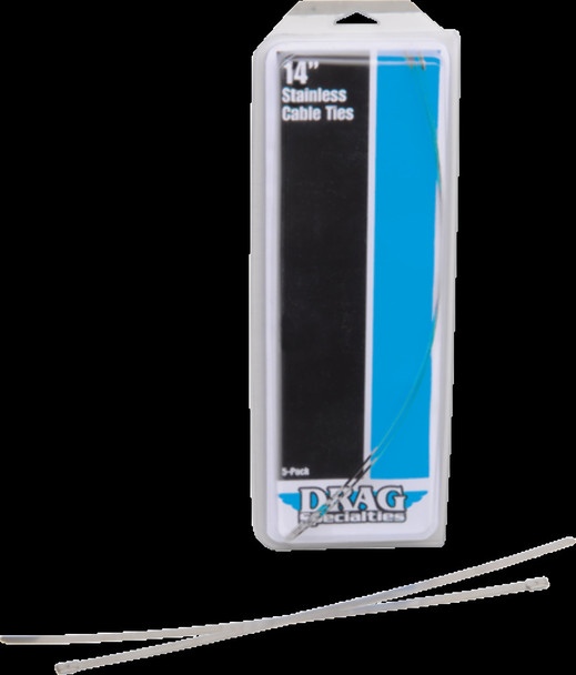 DRAG SPECIALTIES 1861-0670 TIE WRAPS SS 14" LONG