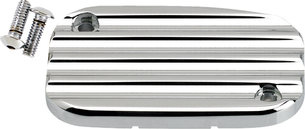 Joker Machine 08-012C Hydraulic Clutch Master Cylinder Cover - Finned - Chrome