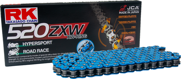 RK BB520ZXW-170 520 Zxw - Drive Chain - 170 Links - Blue