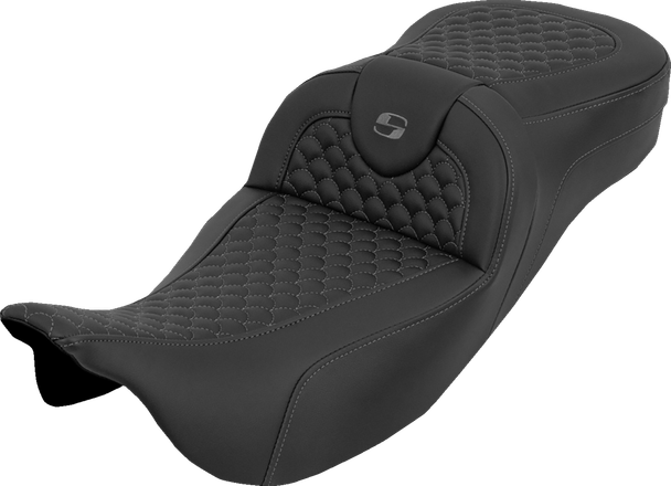 Saddlemen 808-07B-20902 Ext Reach RoadSofa Seat - Dragon Scale - FLH/FLT 08-25