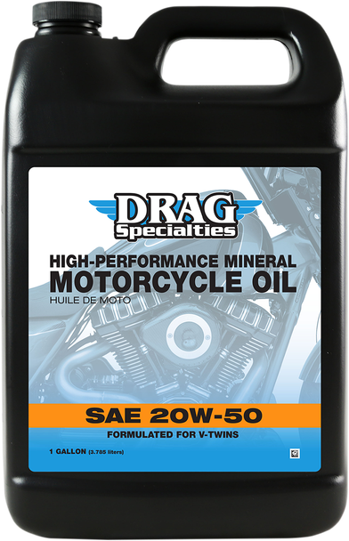 Drag Specialties High Performance V-Twin Engine Oil 20W-50 - 1 Gallon