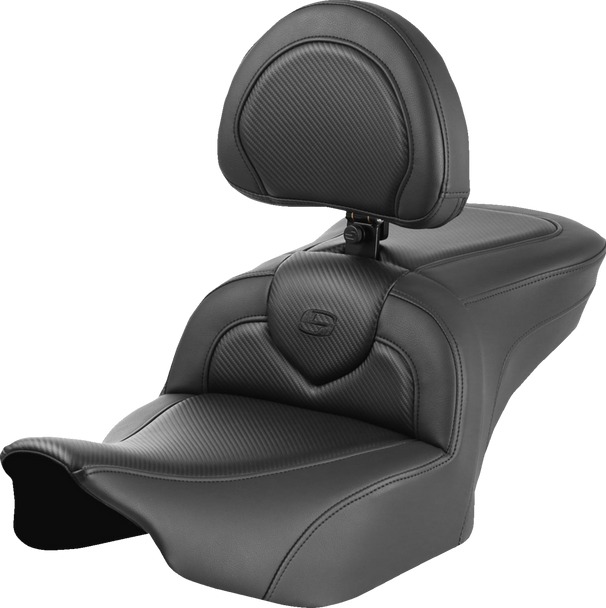 Saddlemen 823-07-185B0 RoadSofa Seat - CF - with Backrest - FLTR/FLHX 23-24