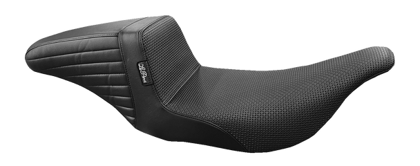 LE PERA LH-597BW Kickflip Seat - Basketweave - Black - FL '97-'07