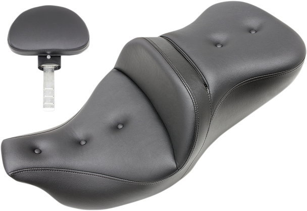 Saddlemen 808-07B-181TBR Roadsofa Seat - Pillow - w/ Backrest - FLH/FLT 09-24