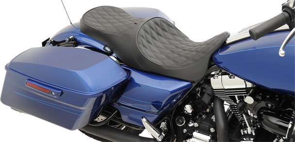Drag Specialties Diamond Up Front Low Profile 2 Up Touring Seat Harley 08-17