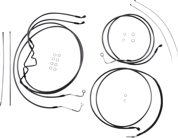 Magnum Shielding 487925 Black Pearl Designer Handlebar Installation Kit - 17-20