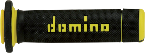 Domino A18041C4740A7-0 ATV Grips - Black/Yellow
