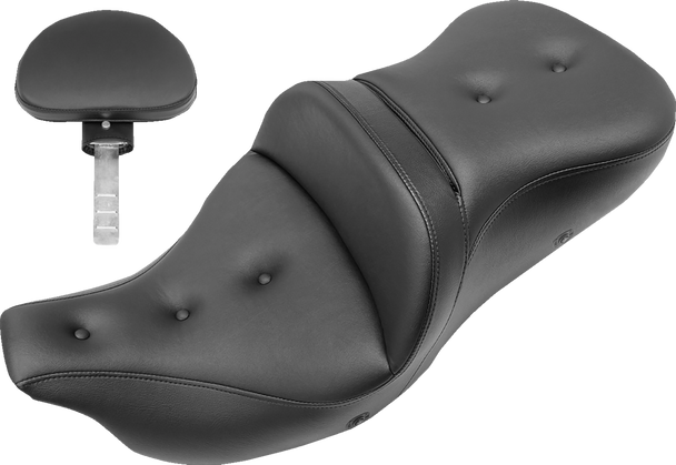 Saddlemen 808-07B-181TBRH Roadsofa Seat - Htd - w/ Backrest - FLH/FLT 09-24
