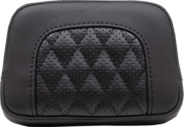 Mustang 88206 Squareback Sissy Bar Pad - Black - Diamond Stitch - Chief 22-23