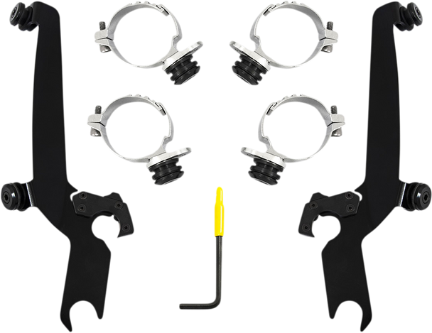 Memphis Shades MEB2055 Sportshield Trigger Lock Complete Mount Kit - Black - XL
