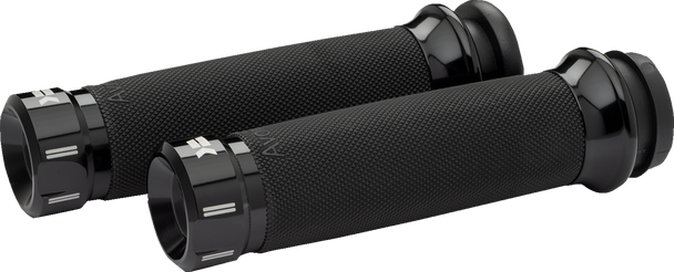 Khrome Werks 500280 Klassic Grips - Custom Contour - Cable - Black