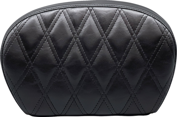 Le Pera L-SBP01DD-SH Sissy Bar Pad Large Vinyl Double Diamond Shiny Black