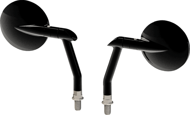 Burly Brand B16-1501B Mirrors - Hot Rod - Side View - Round - Black