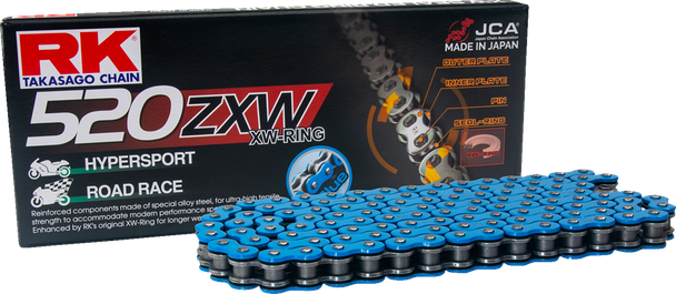 RK BB520ZXW-150 520 Zxw - Drive Chain - 150 Links - Blue