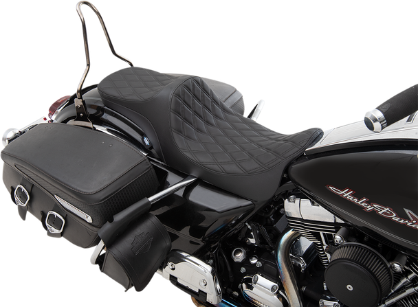 Drag Specialties Seats 0801-1304 Predator III 2-Up Seat - Fl 08-23