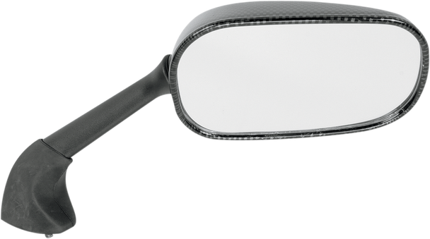 Emgo 20-80543 Mirror - Side View - Black/CF - Rectangle - Right - for Yamaha