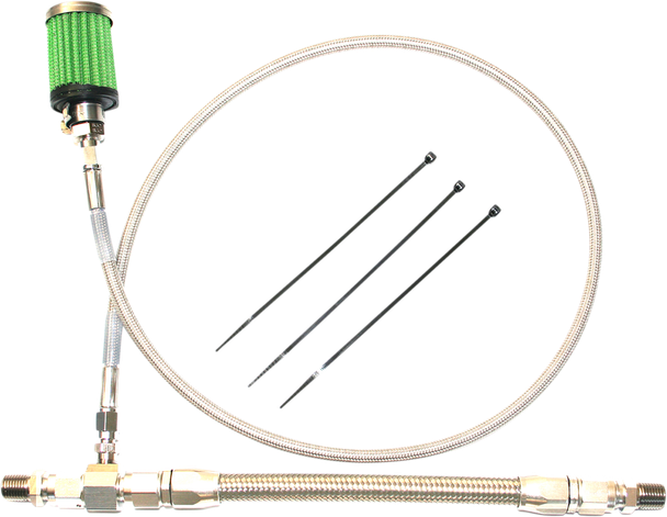Feuling Parts 3080 Oil Tank Breather Kit - Stainless - 02'-06' Touring