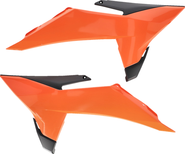 Acerbis 2986565225 Radiator Shrouds - Orange/Black