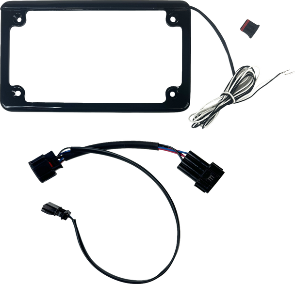 Custom Dynamics CD-LPF-TAL22 Lighted License Plate Frame - Gloss Black - Talon