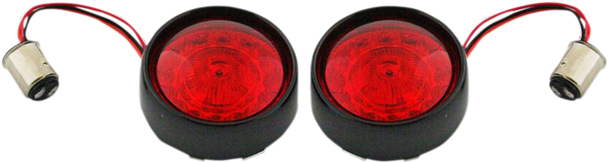 Custom Dynamics PB-BB-RR-1157BR Bullet Turn Signal - Gloss Black - Red Lens