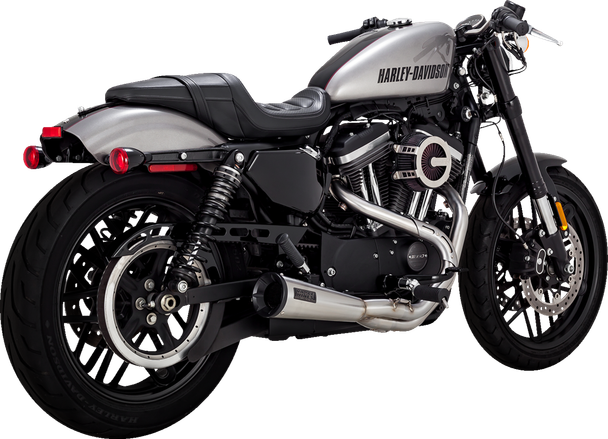 Vance & Hines 27637 2-into-1 Upsweep Exhaust System - Stainless Steel
