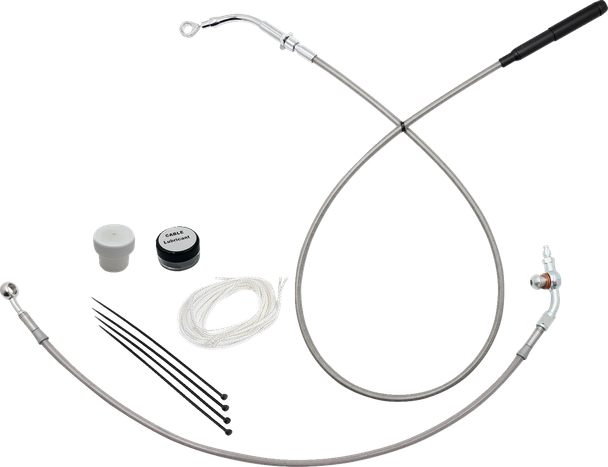 Fat Baggers Inc. 119914-C Ez Install Kit - Braided Stainless Steel/Chrome