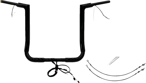 Fat Baggers Inc. 602216-B Ez Install Wired 1-1/2" Flat Top Handlebar Kit - 16"
