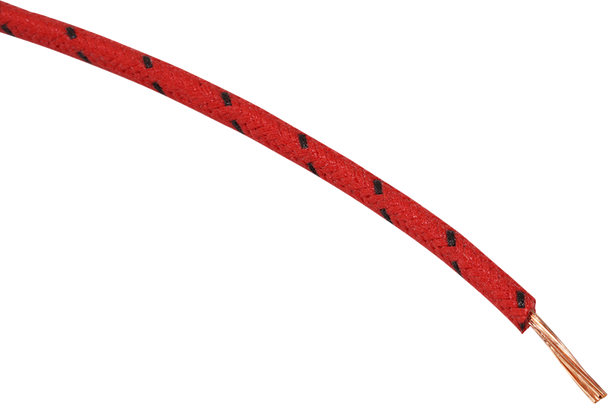 Namz NCBW-20 Cloth-Braided Wire - 25' Spool - 16-Gauge - Red/Black