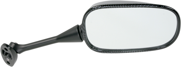 Emgo 20-35223 Mirror - Side View - Black/CF - Rectangle - Right - for Honda