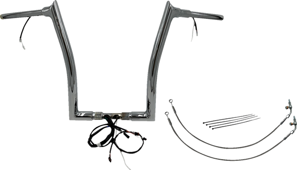 Fat Baggers Inc. 801316 Ez Install Wired 1-1/2" Pointed Top Handlebar Kit - 16"