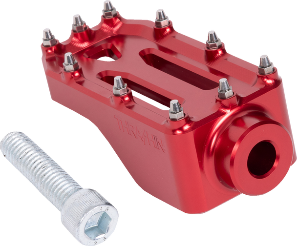 Thrashin Supply CO. TSC-2221-2 Aggressor Brake Pedal - Red - Touring