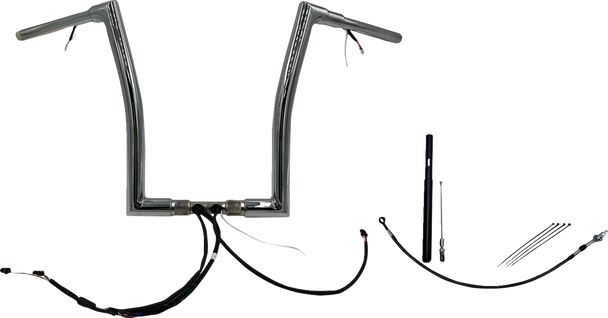Fat Baggers Inc. 612916 Ez Install Wired 1-1/2" Flat Top Handlebar Kit - 16"