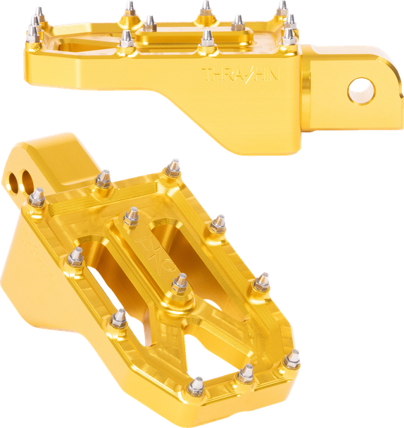 Thrashin Supply CO. TSC-2022-5-SR Aggressor Foot Pegs - Gold - FL/FX 18-25