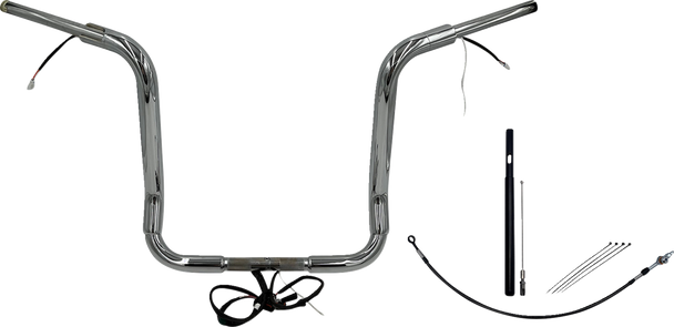 Fat Baggers Inc. 812416 Ez Install Wired 1-1/2" Round Top Handlebar Kit - 16"