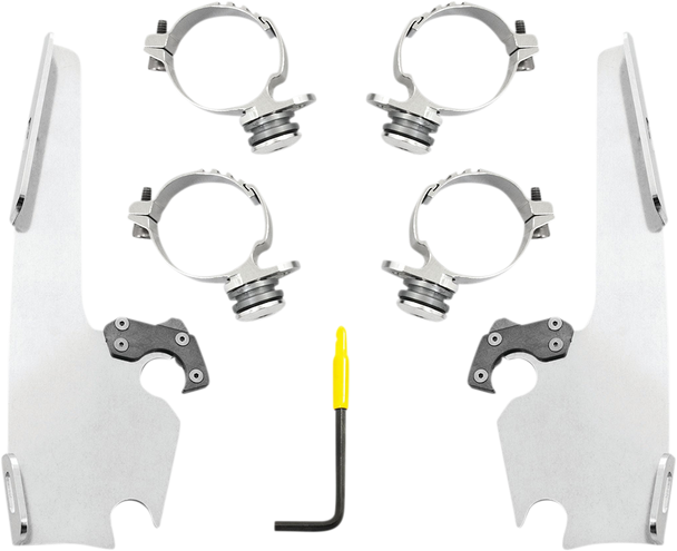 Memphis Shades MEK2054 Fats/Slim Windshield Trigger Lock Complete Mount Kit - XL