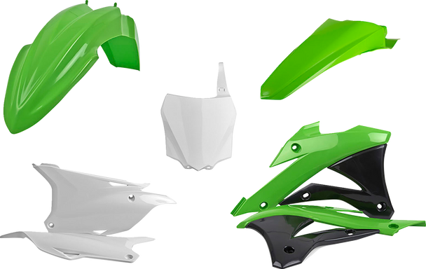 Polisport 90696 Body Kit - Complete - OEM Green/White/Black - Kx 85