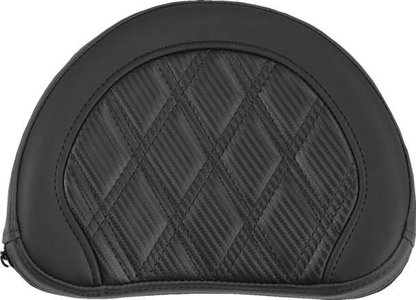 Saddlemen 051320700 Contoured Sissy Bar Pad - Lattice Stitch - Black Stitch