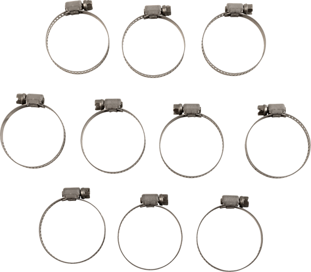 Helix 111-6216 Hose Clamps - Worm Drive - 13 mm - 38 mm - 10 Pack