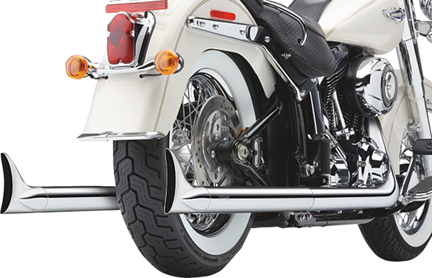 Cobra 6987 True Dual Exhaust - Fishtail - 97-06 Softail