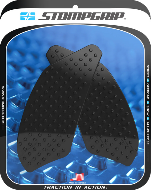 Stompgrip 55-10-0200B Tank Grips - Volcano - Black - for Bmw - G 21-25