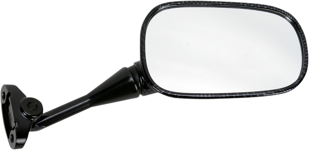 Emgo 20-87023 Mirror - Side View - Carbon Fiber - Rectangle - Right - for Honda