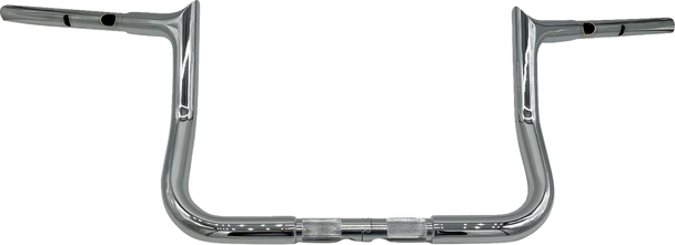 Fat Baggers Inc. 945010 1-1/4" Ez Install Pointed Top Handlebar - 10" - Chrome