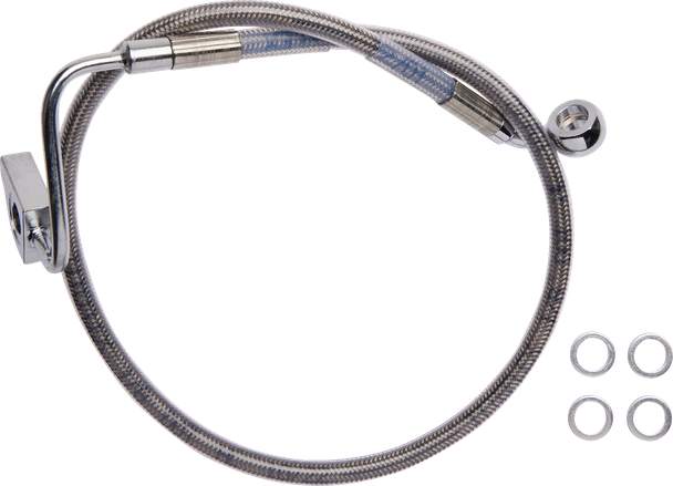 Drag Specialties 1741-6336 Brake Line - Rear - ABS - Stainless Steel