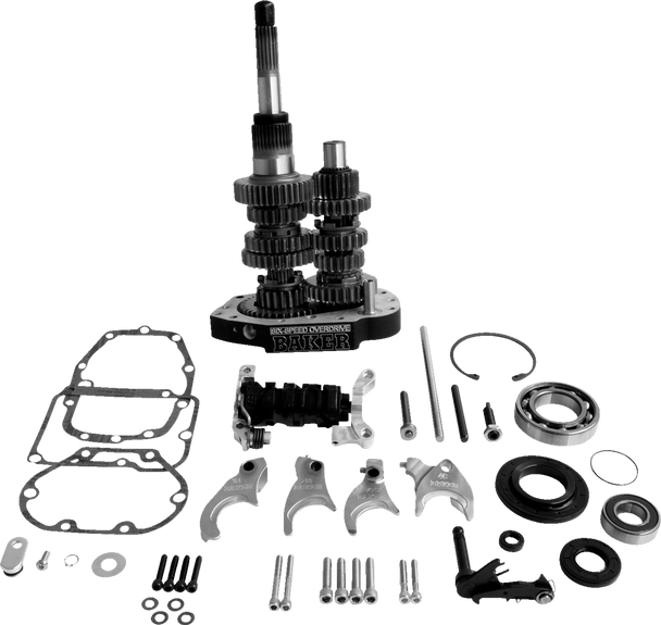 Baker Drivetrain OD6-401-03 Gear Set - Black - 90-97 for Harley-Davidson