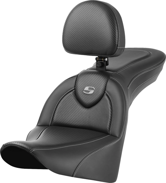 Saddlemen 818-33-185BR Roadsofa Carbon Fiber Seat - With Backrest - FL 18-24