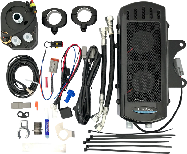 Ultracool SMT-1GSS Side Mount Oil Cooler Kit - Gloss Black - Touring
