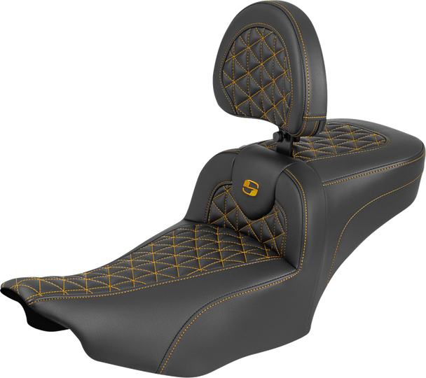 Saddlemen 823-07-211B7 Roadsofa Ext Reach Seat - w/ Backrest - FLH/FLT 23-25
