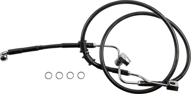 Drag Specialties 1741-6347 Brake Line - Rear - Master Cylinder to ABS - Black